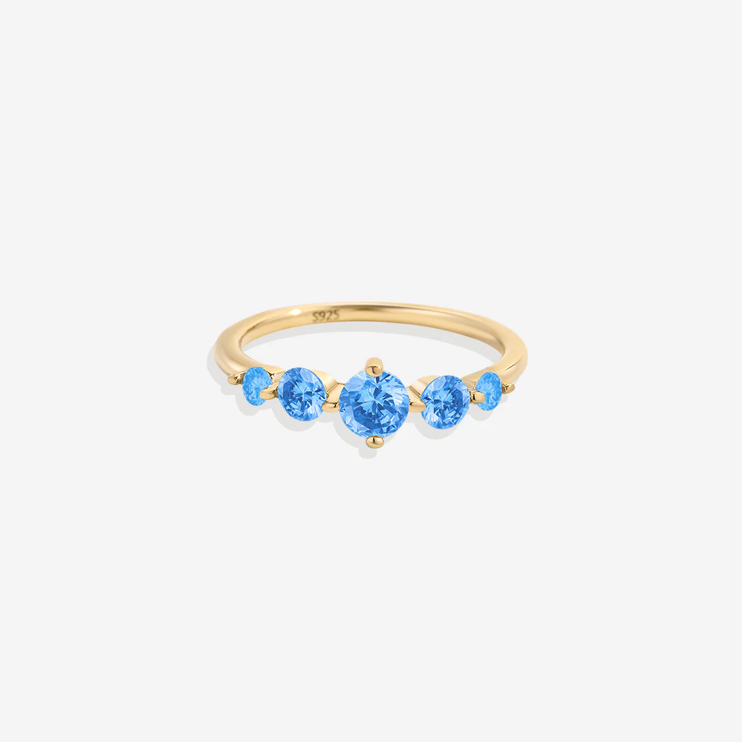 Five Stone Statement Birthstone Ring - Image 32