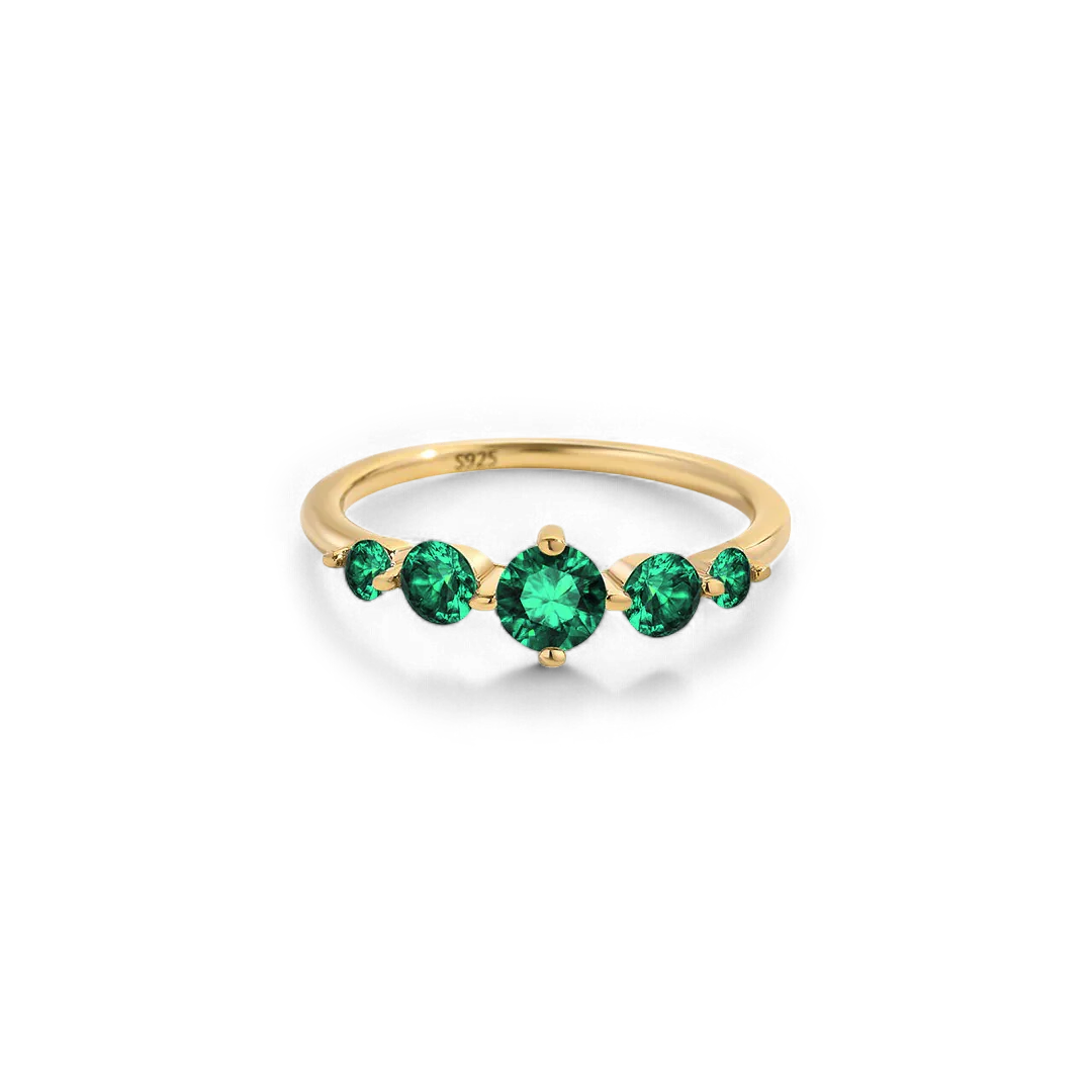 Five Stone Statement Birthstone Ring - Image 34
