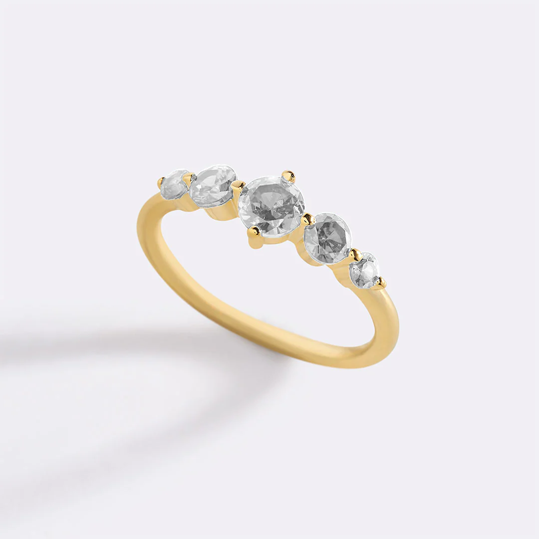 Five Stone Statement Birthstone Ring - Image 45