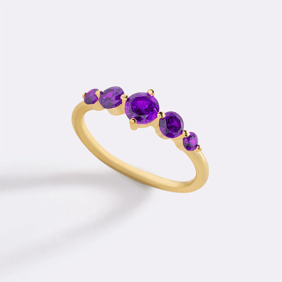 Five Stone Statement Birthstone Ring - Image 51