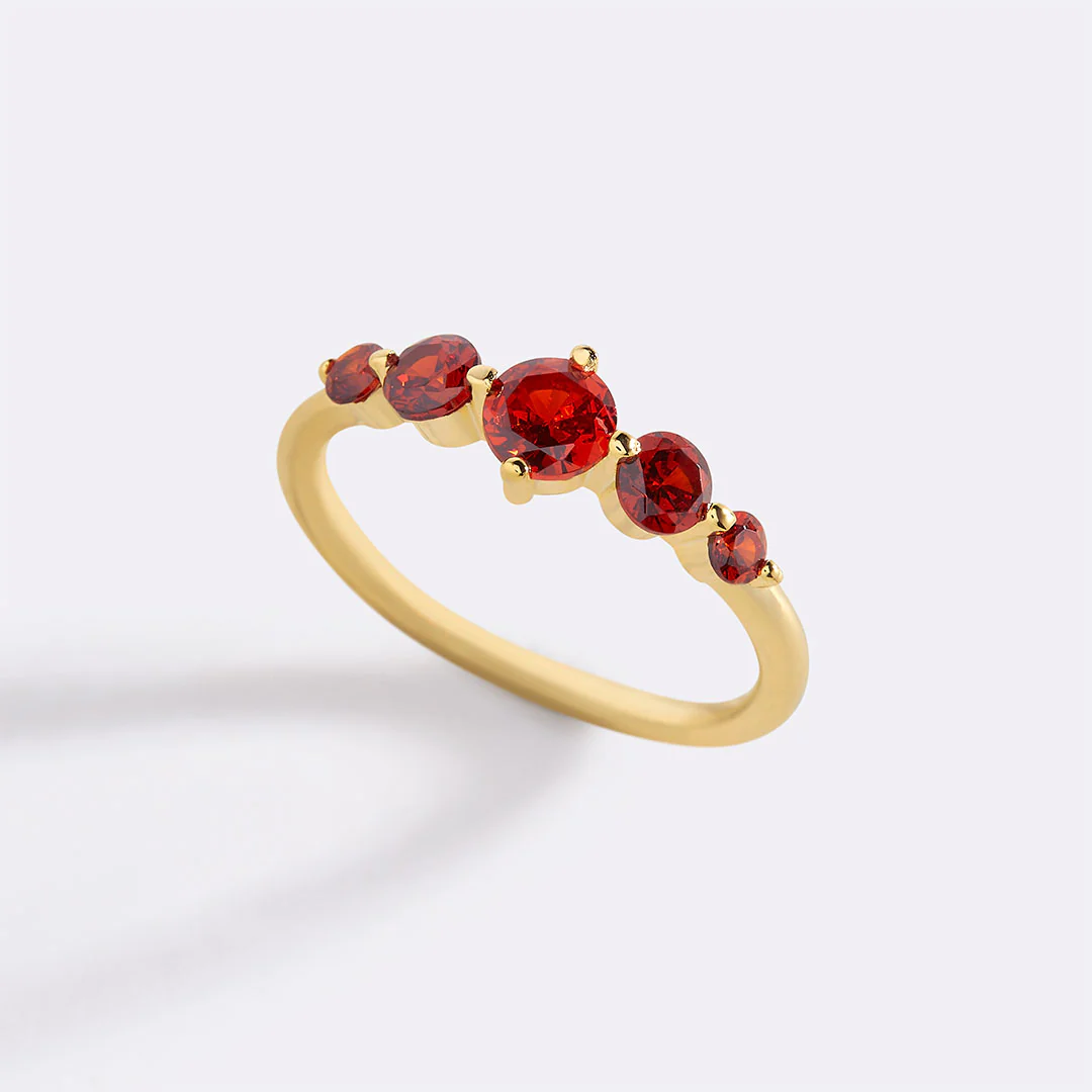 Five Stone Statement Birthstone Ring - Image 53