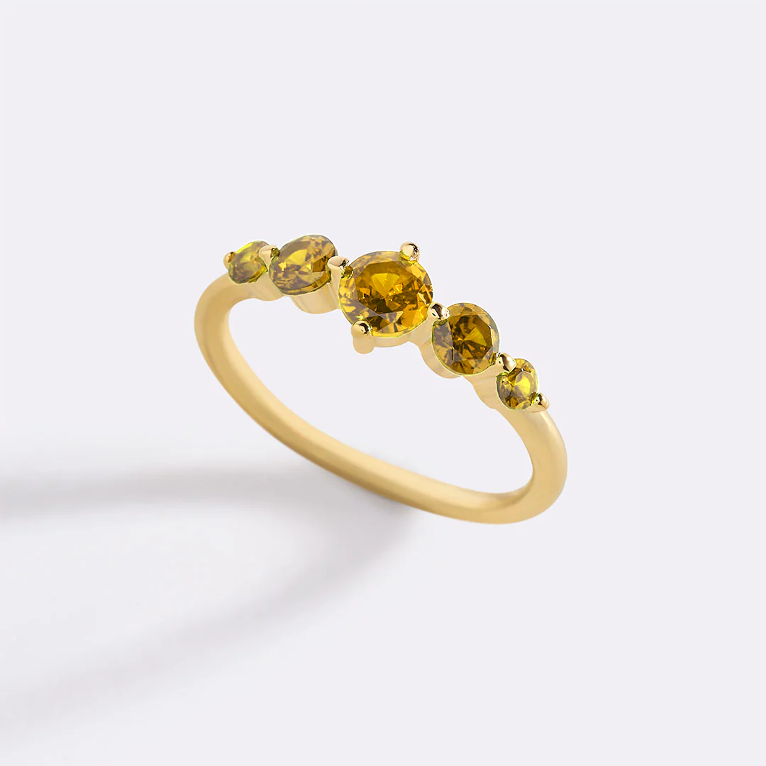 Five Stone Statement Birthstone Ring - Image 63