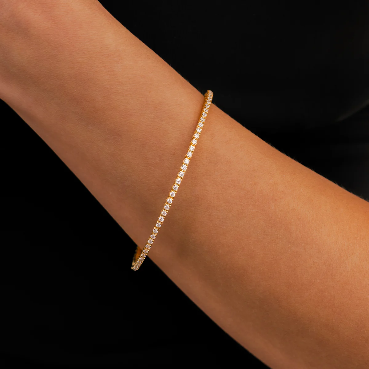 Flexible Diamond Tennis Bracelet - Image 4