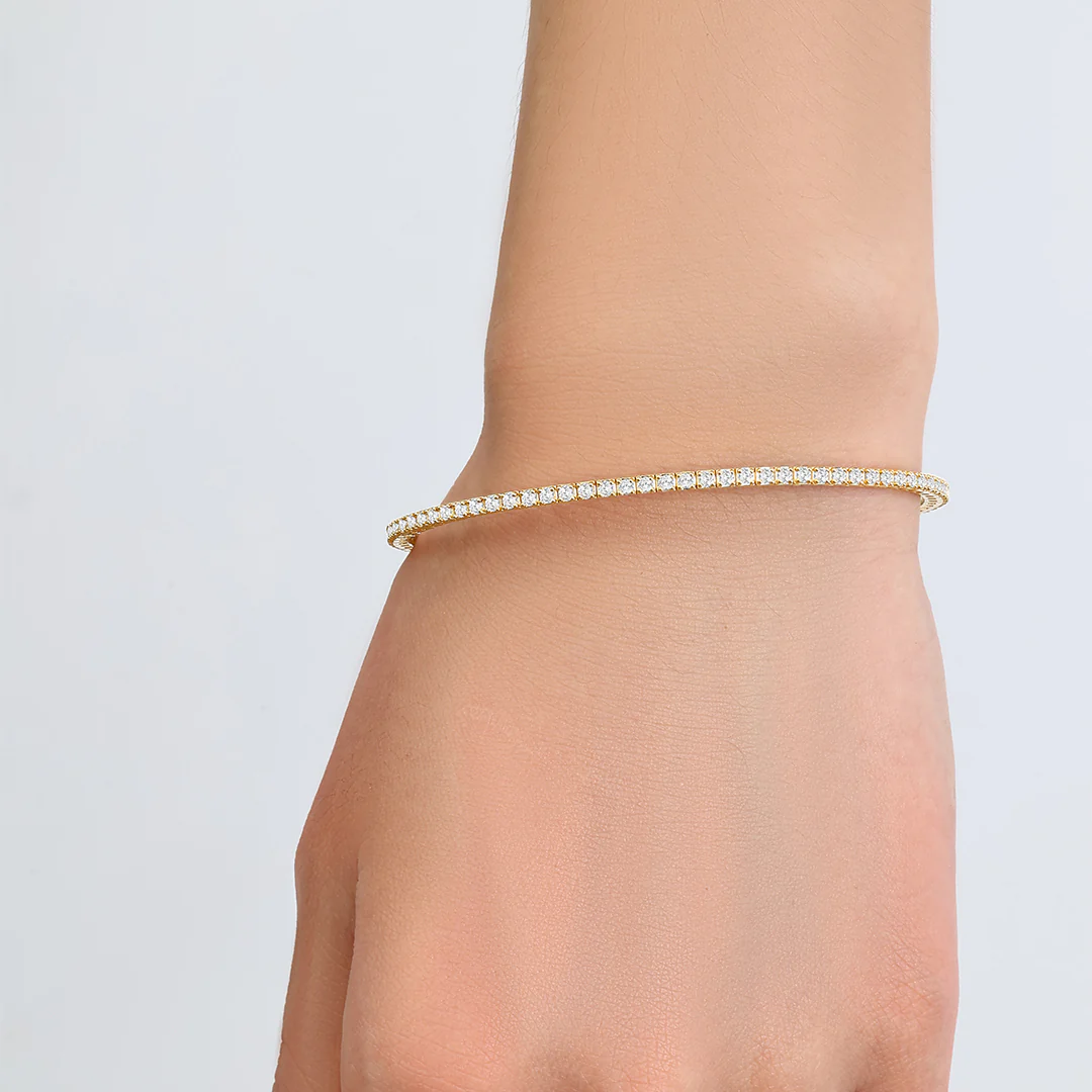 Flexible Diamond Tennis Bracelet - Image 5