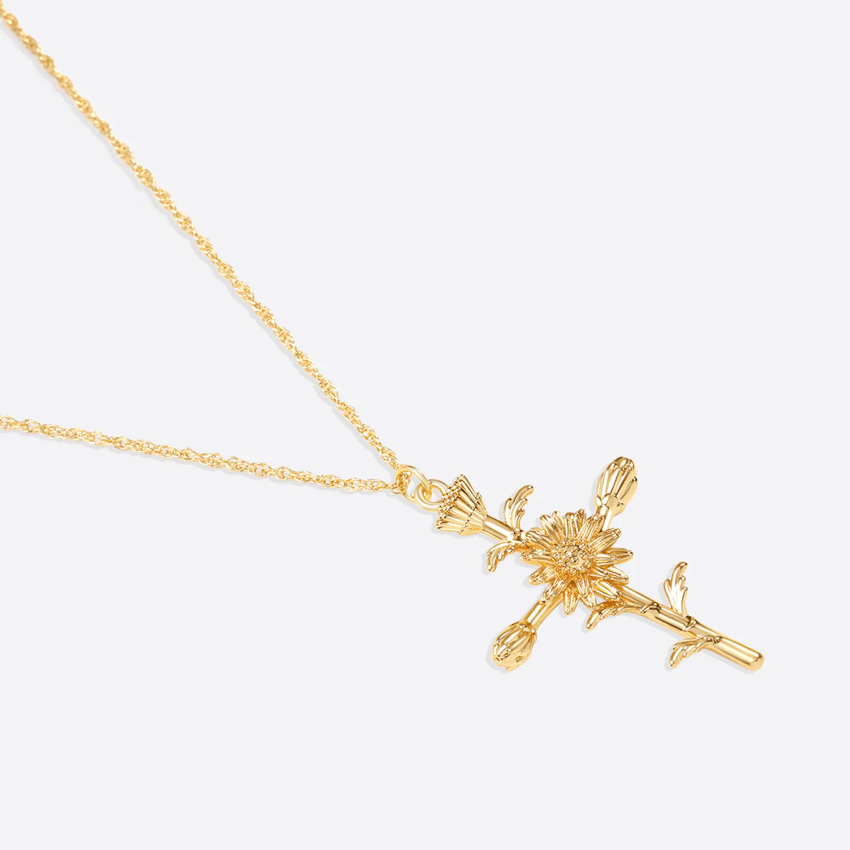 Floral Cross Pendant Necklace - Image 27