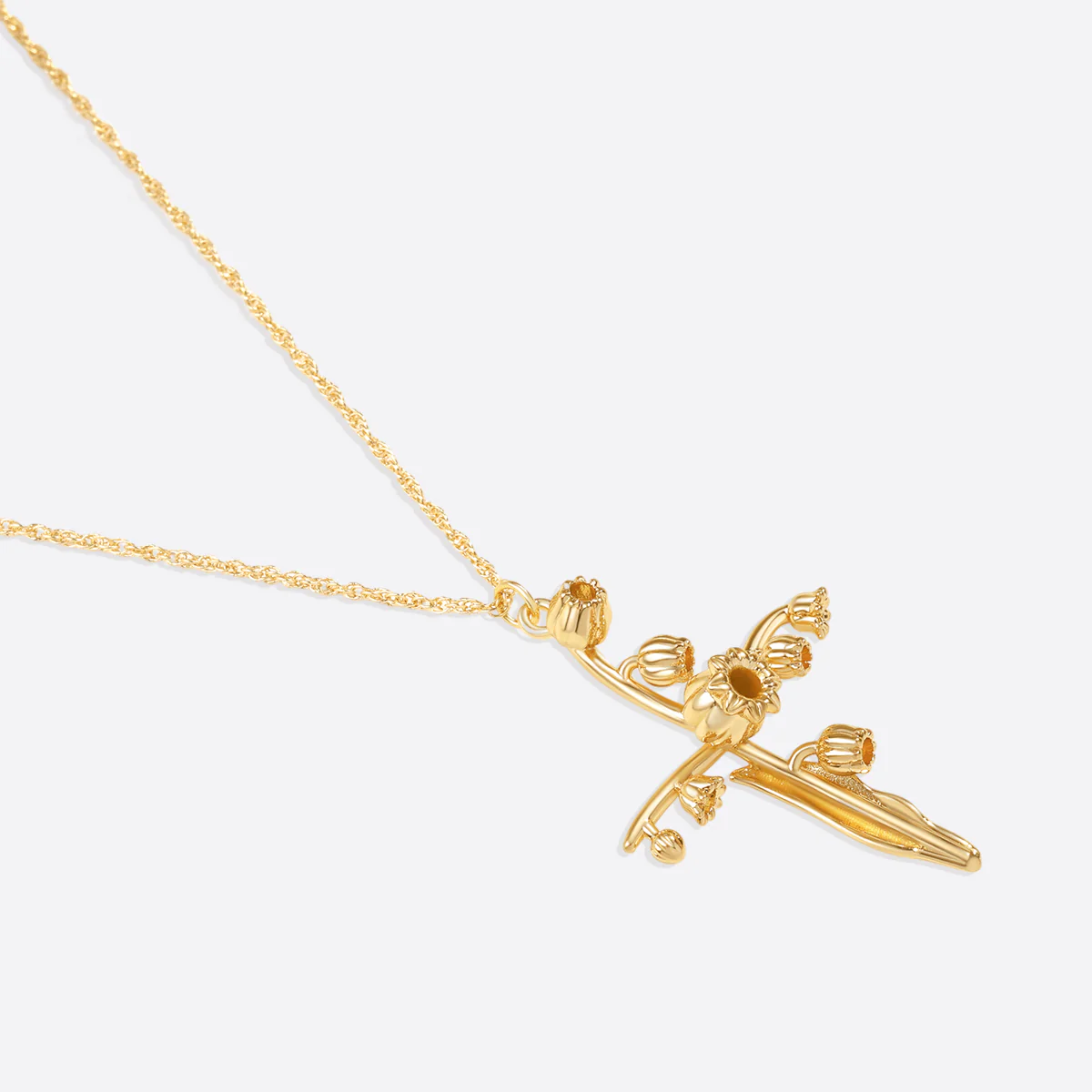 Floral Cross Pendant Necklace - Image 29