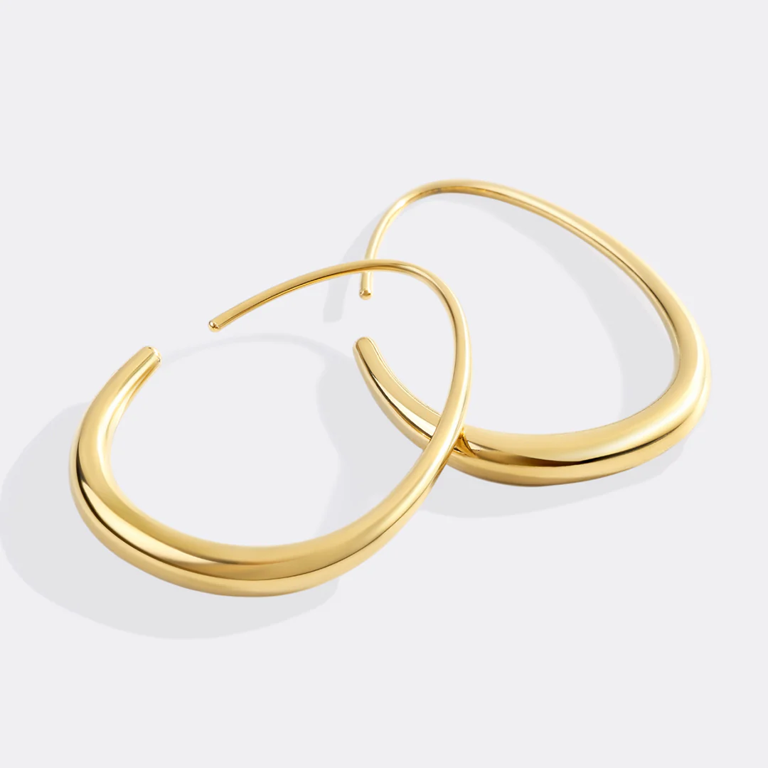 Fluid Hoop Earrings - Image 5