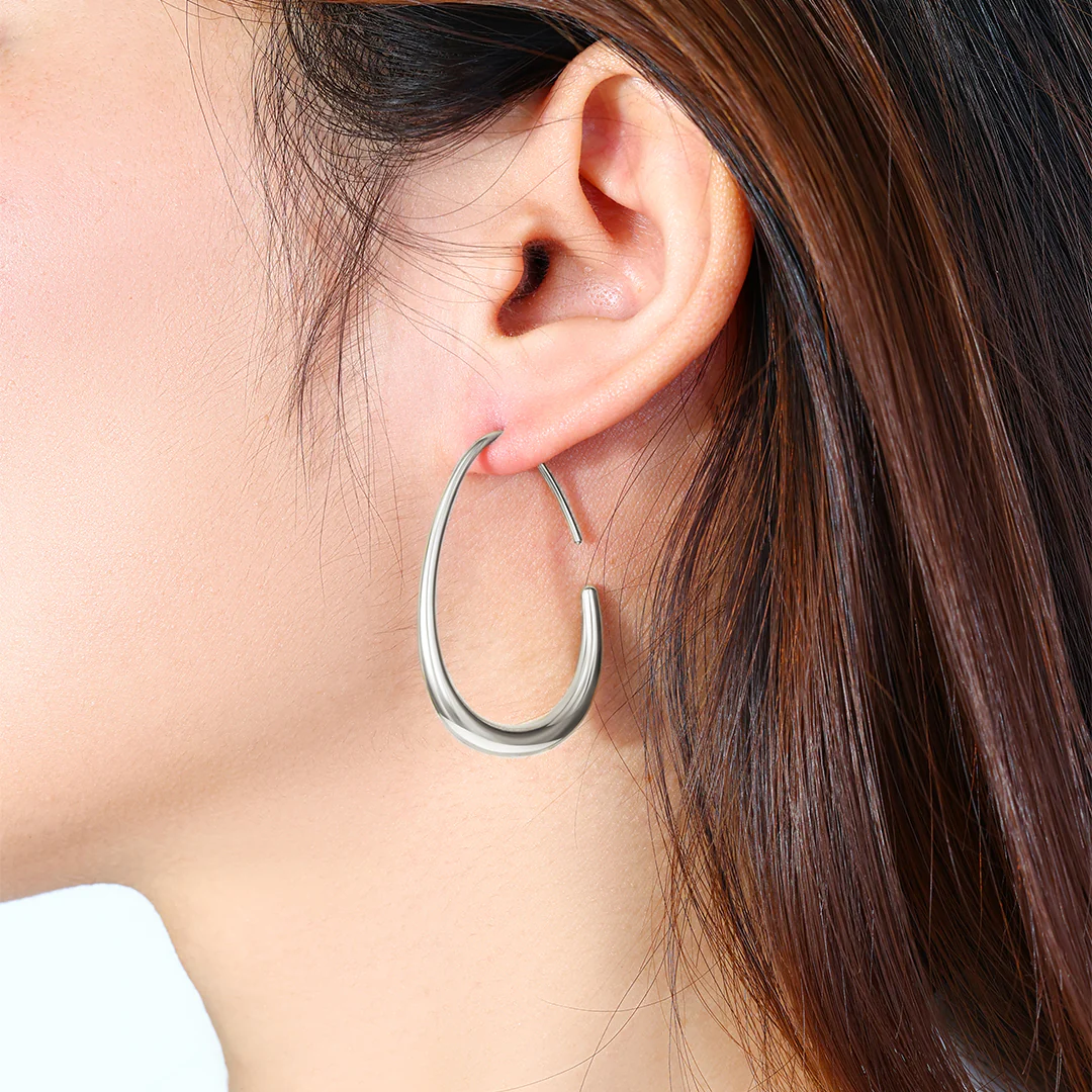 Fluid Hoop Earrings - Image 7