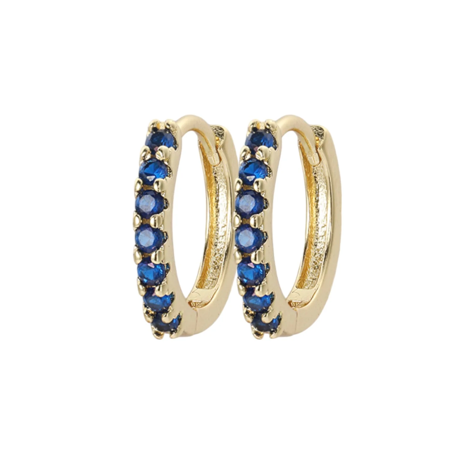 Gemstone Sleeper Huggie Hoop Earrings - Image 15