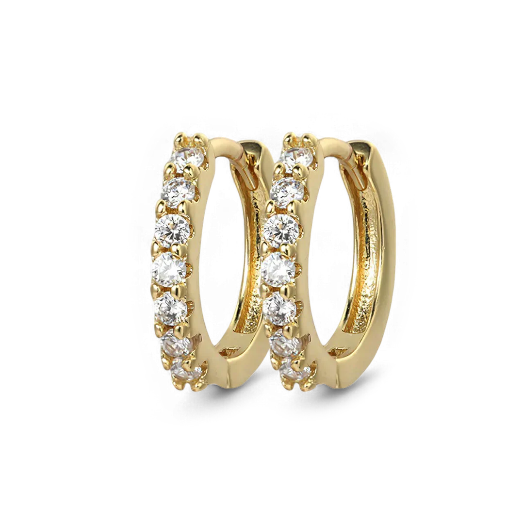 Gemstone Sleeper Huggie Hoop Earrings - Image 31