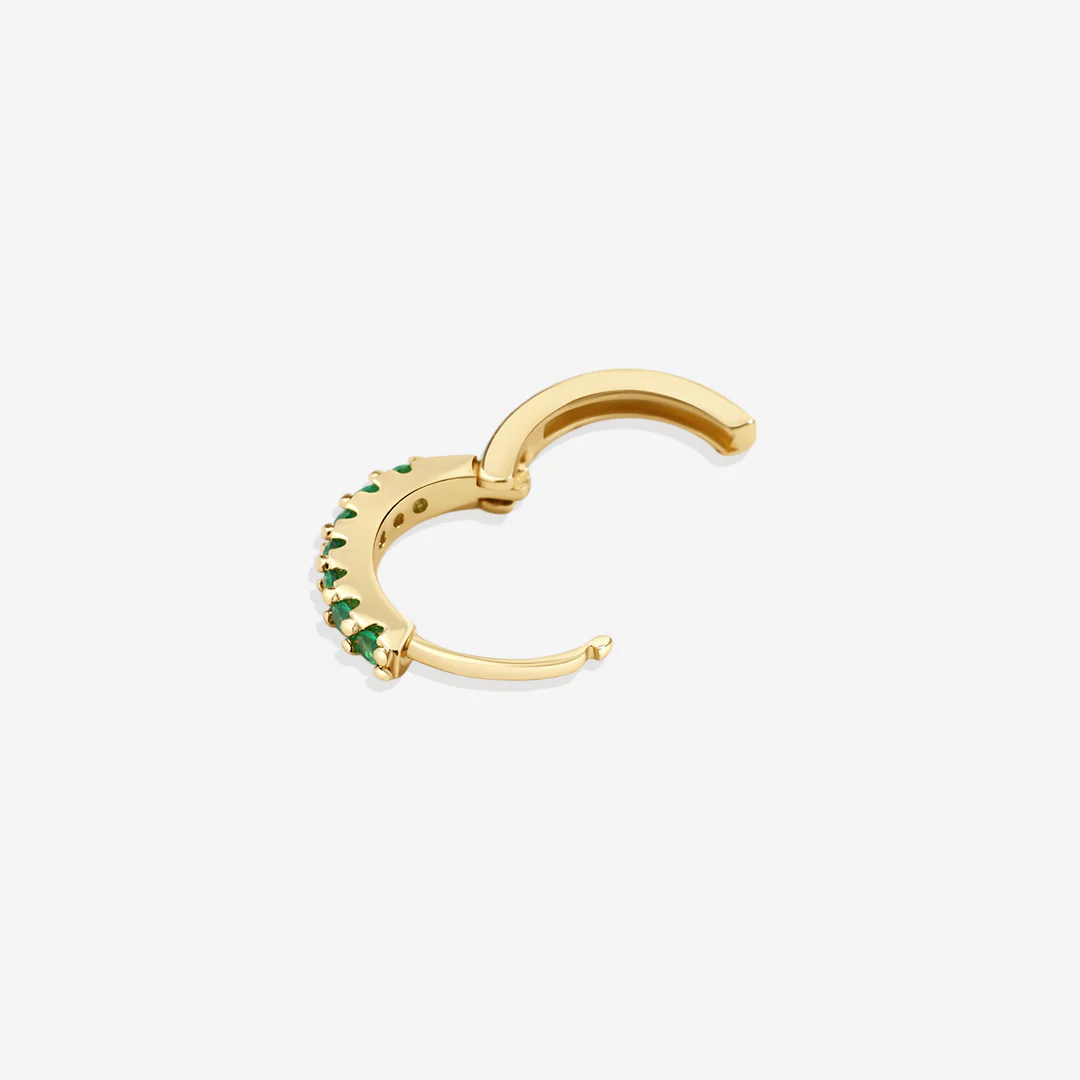 Gemstone Sleeper Huggie Hoop Earrings - Image 40