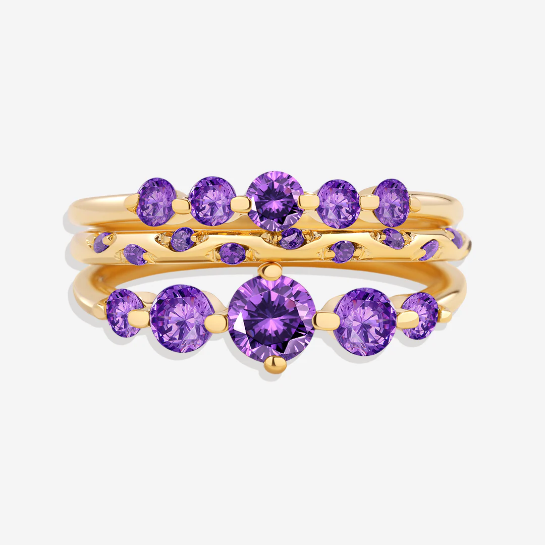 Birthstone Stacking Ring Set - Image 10