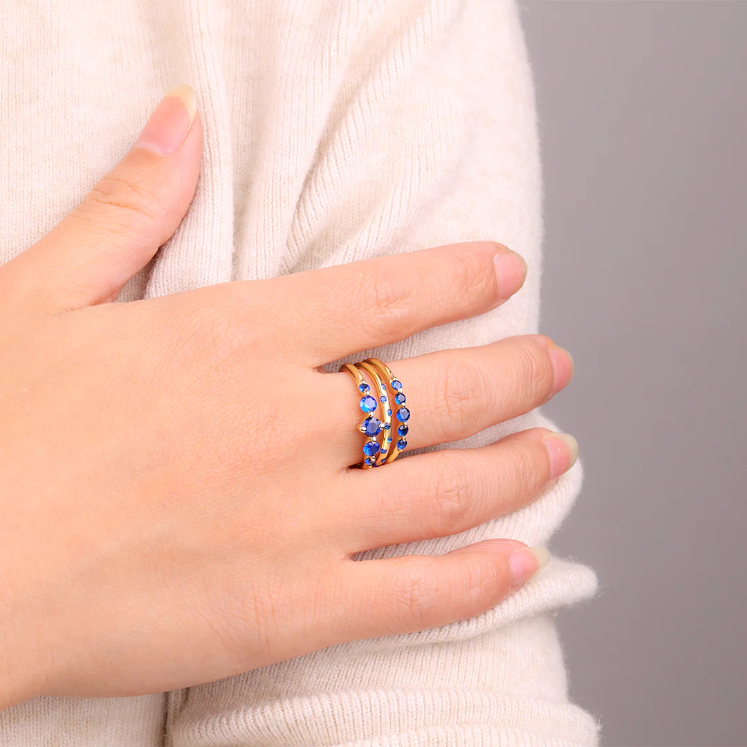 Birthstone Stacking Ring Set - Image 5