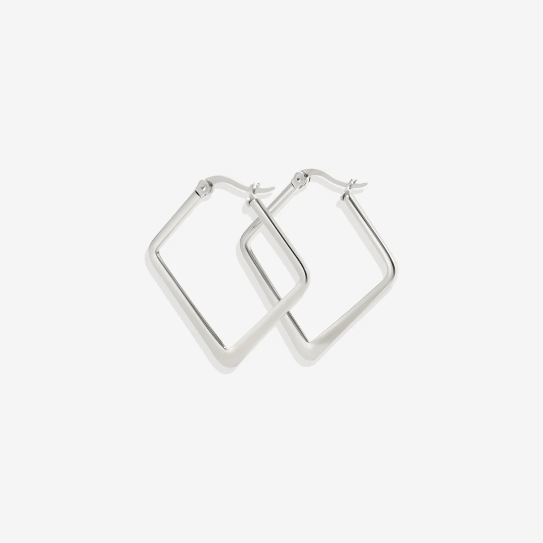 Geometric Girl Boss Hoop Earrings - Image 10