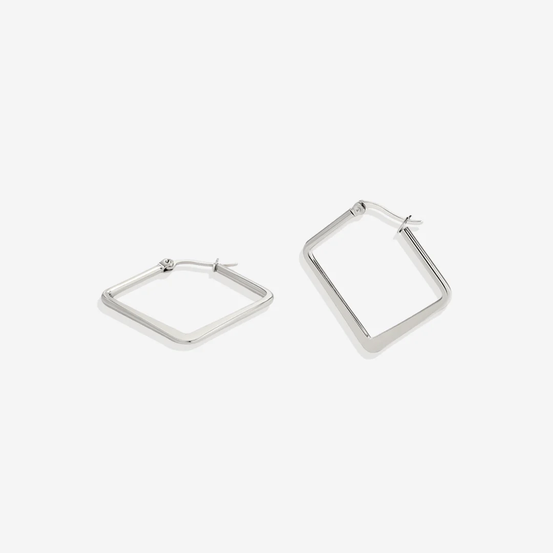 Geometric Girl Boss Hoop Earrings - Image 11