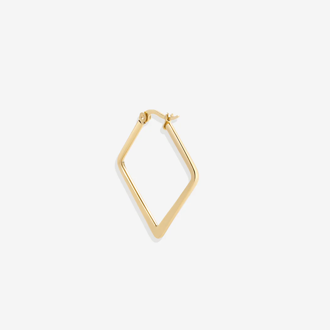 Geometric Girl Boss Hoop Earrings - Image 4