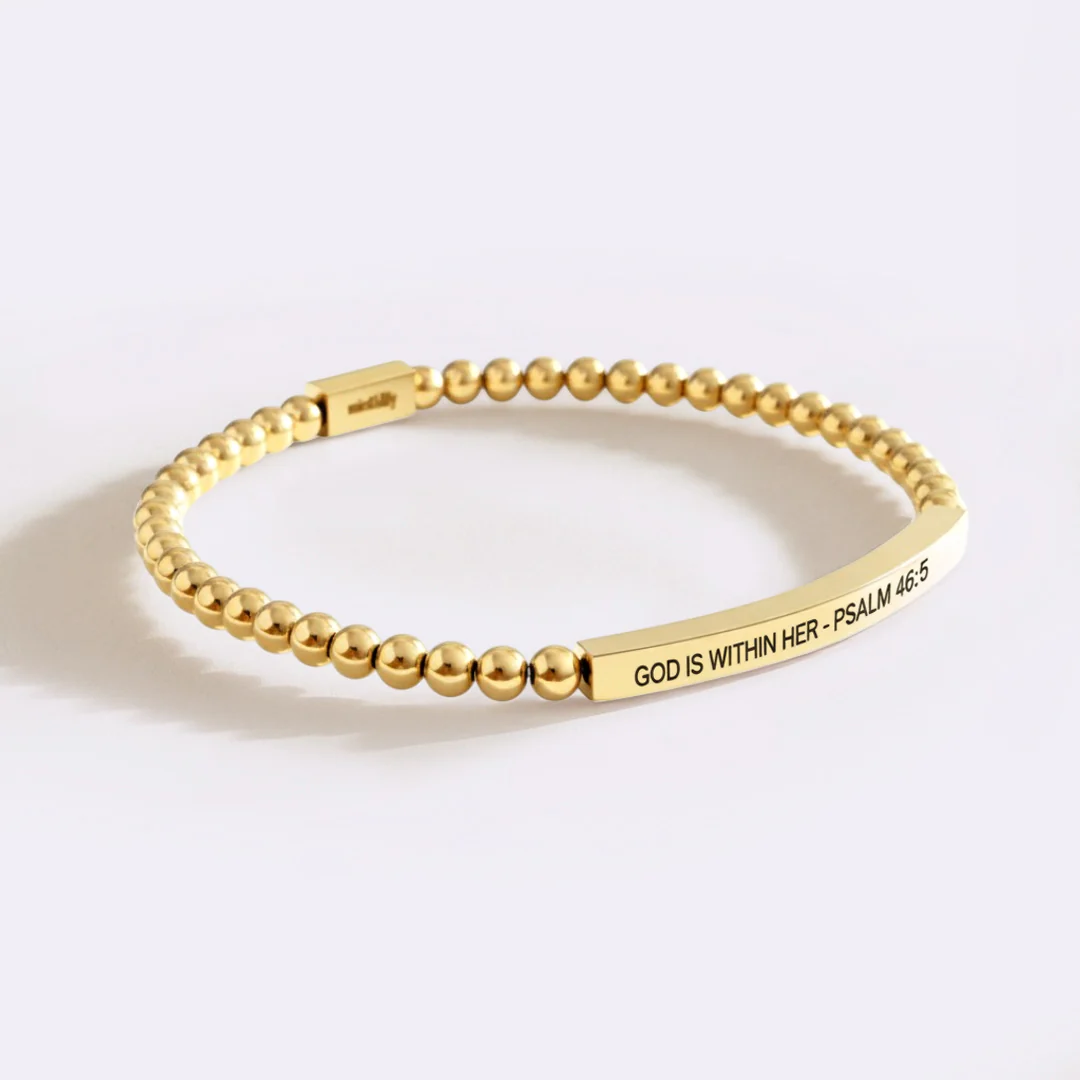 God Is Within Her - Psalm 46:5 Beaded Inspire Bracelet - Image 10
