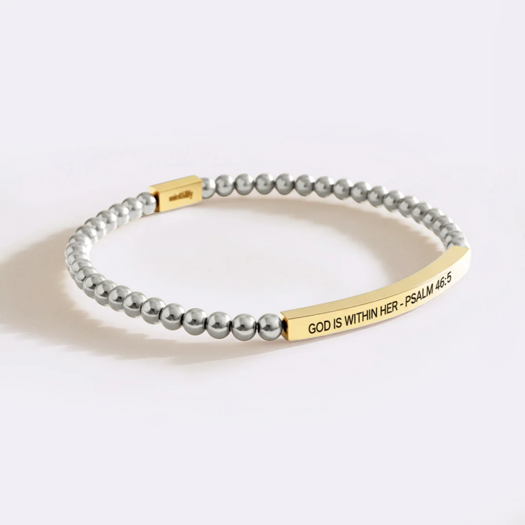 God Is Within Her - Psalm 46:5 Beaded Inspire Bracelet - Image 12