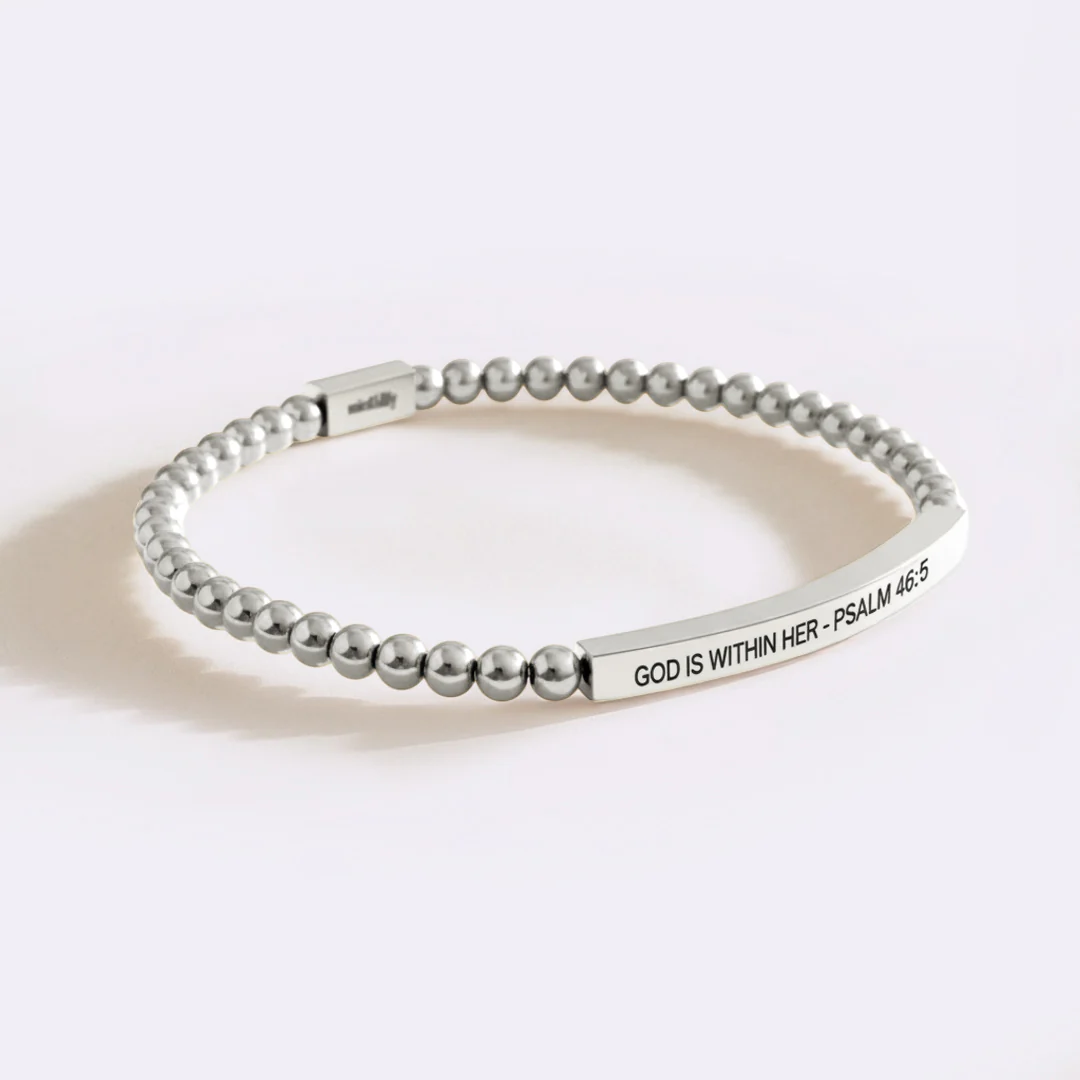 God Is Within Her - Psalm 46:5 Beaded Inspire Bracelet - Image 13