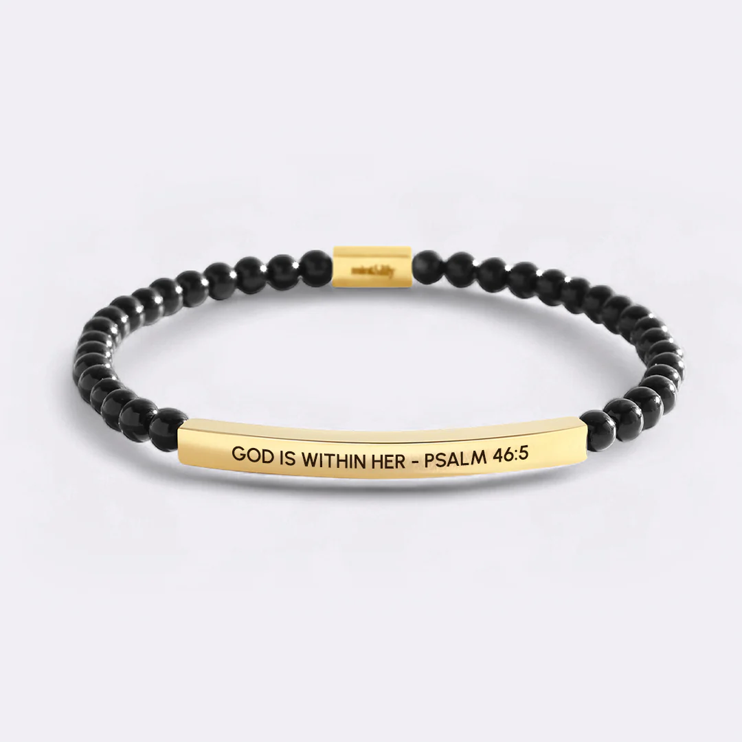 God Is Within Her - Psalm 46:5 Beaded Inspire Bracelet - Image 14