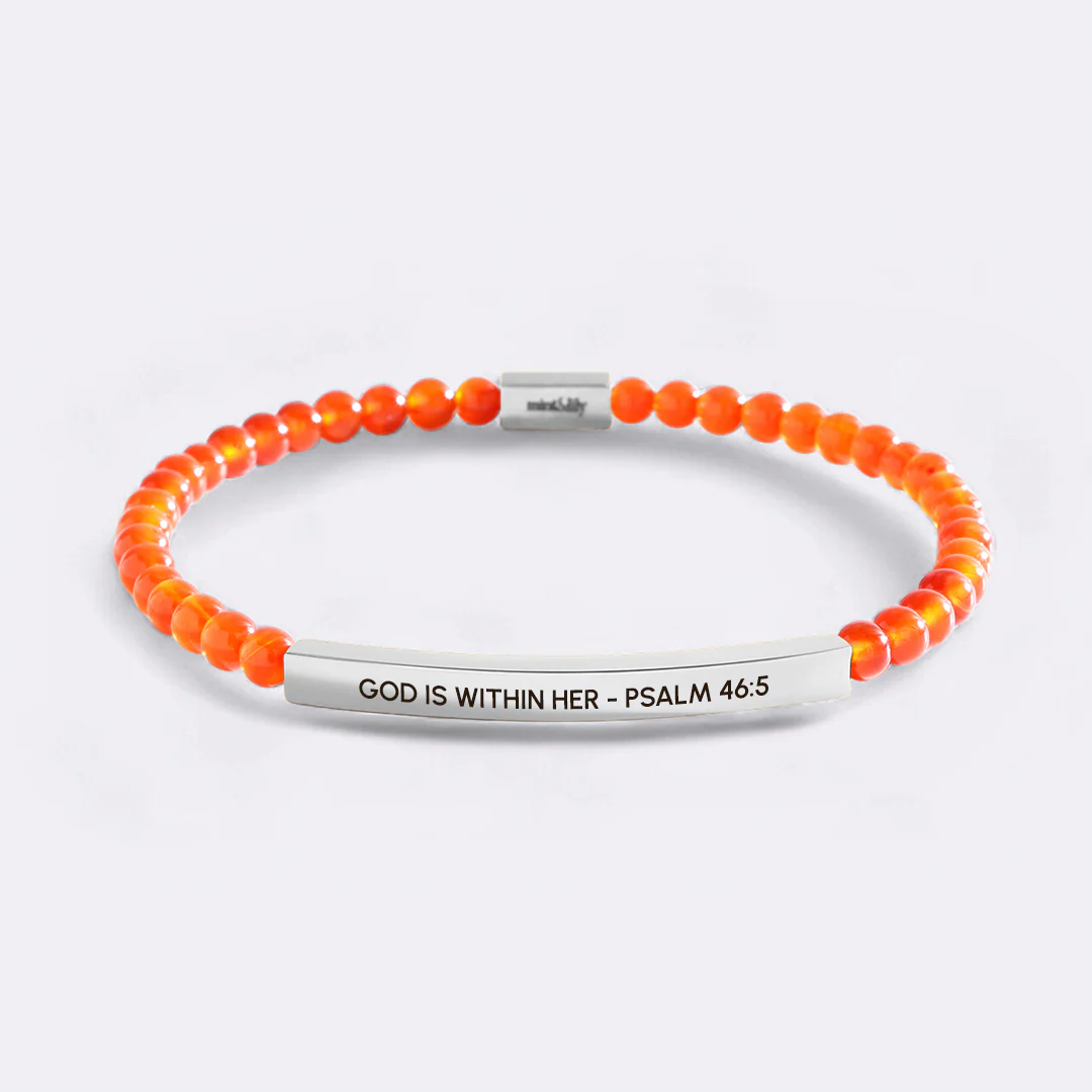 God Is Within Her - Psalm 46:5 Beaded Inspire Bracelet - Image 5