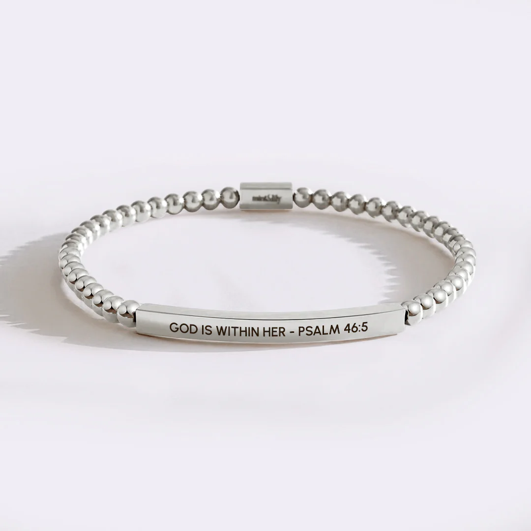 God Is Within Her - Psalm 46:5 Beaded Inspire Bracelet - Image 7