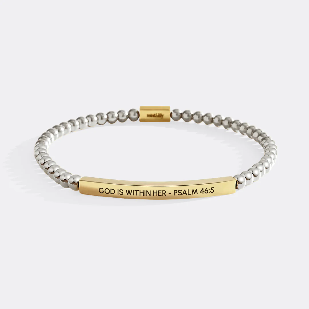 God Is Within Her - Psalm 46:5 Beaded Inspire Bracelet - Image 8