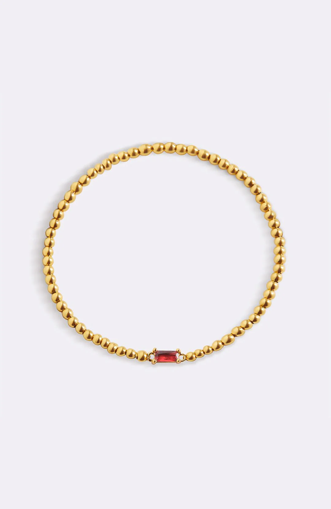 Gold Beaded Birthstone Bracelet - Image 100