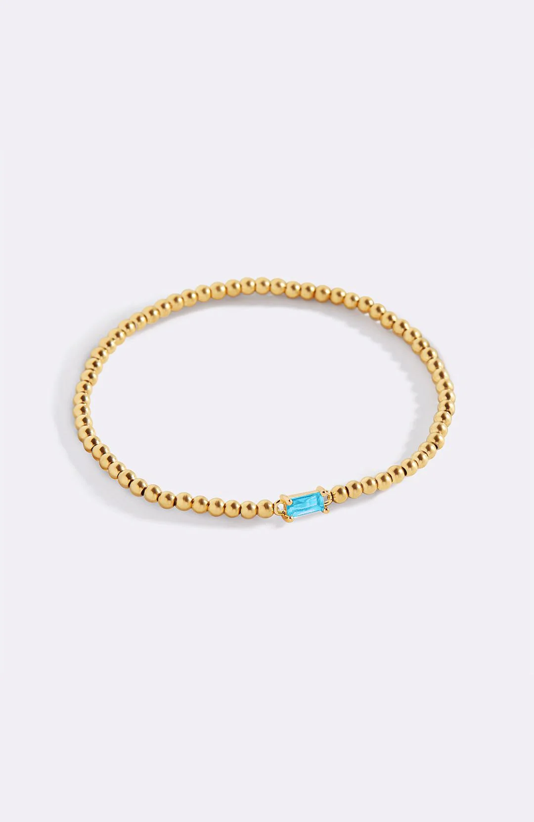 Gold Beaded Birthstone Bracelet - Image 108