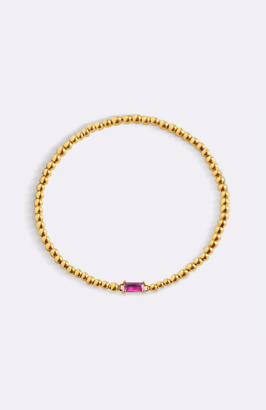 Gold Beaded Birthstone Bracelet - Image 112