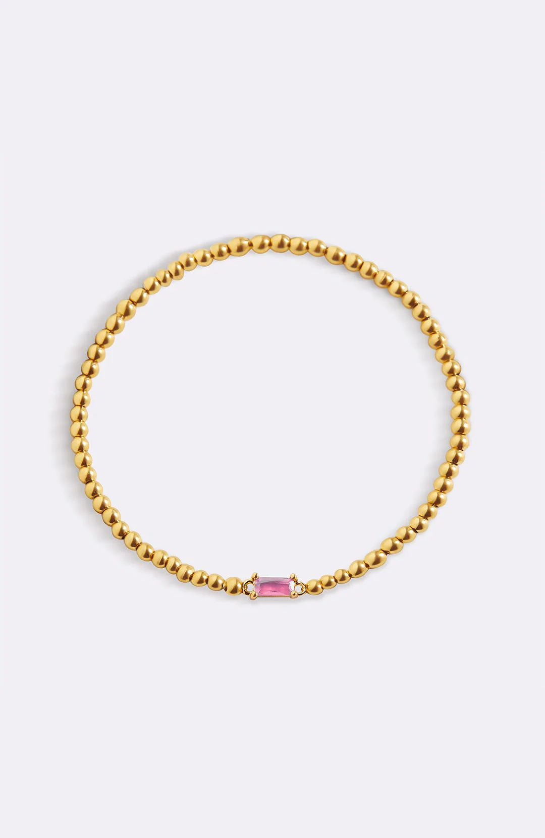 Gold Beaded Birthstone Bracelet - Image 122