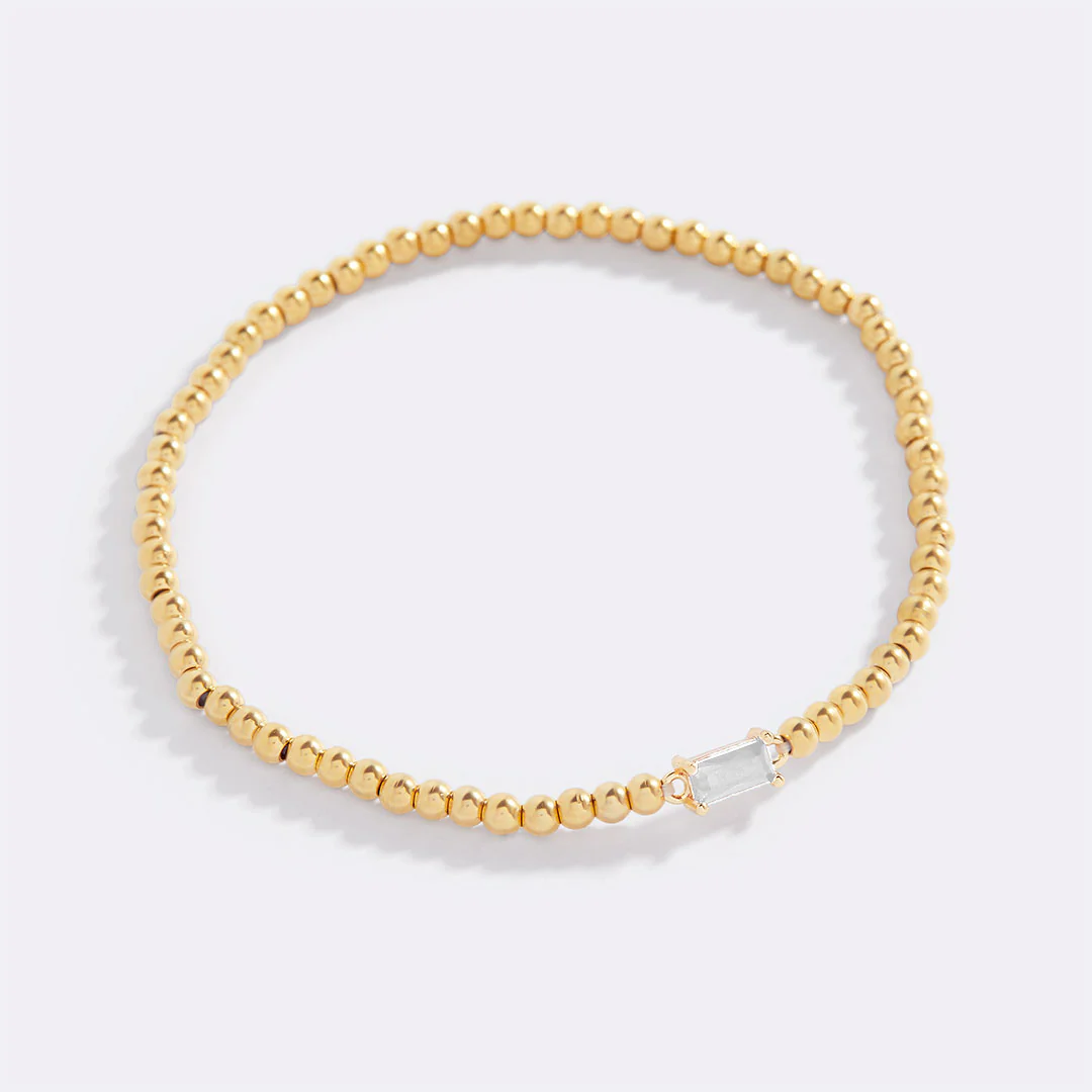 Gold Beaded Birthstone Bracelet - Image 48