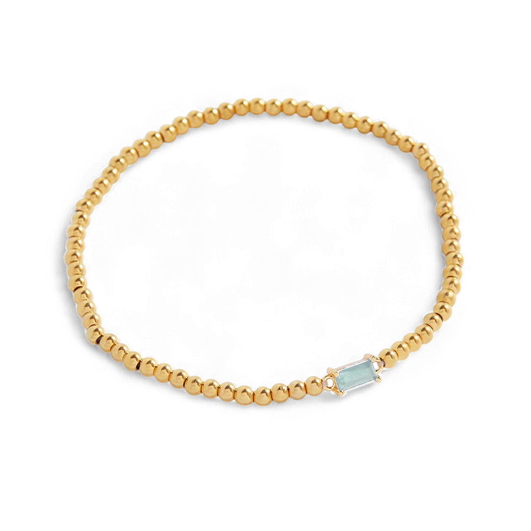 Gold Beaded Birthstone Bracelet - Image 72