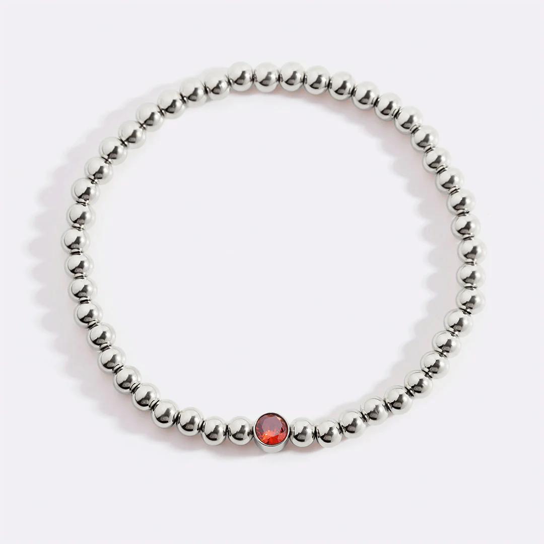 Gold Beaded Bubble Birthstone Bracelet - Image 103