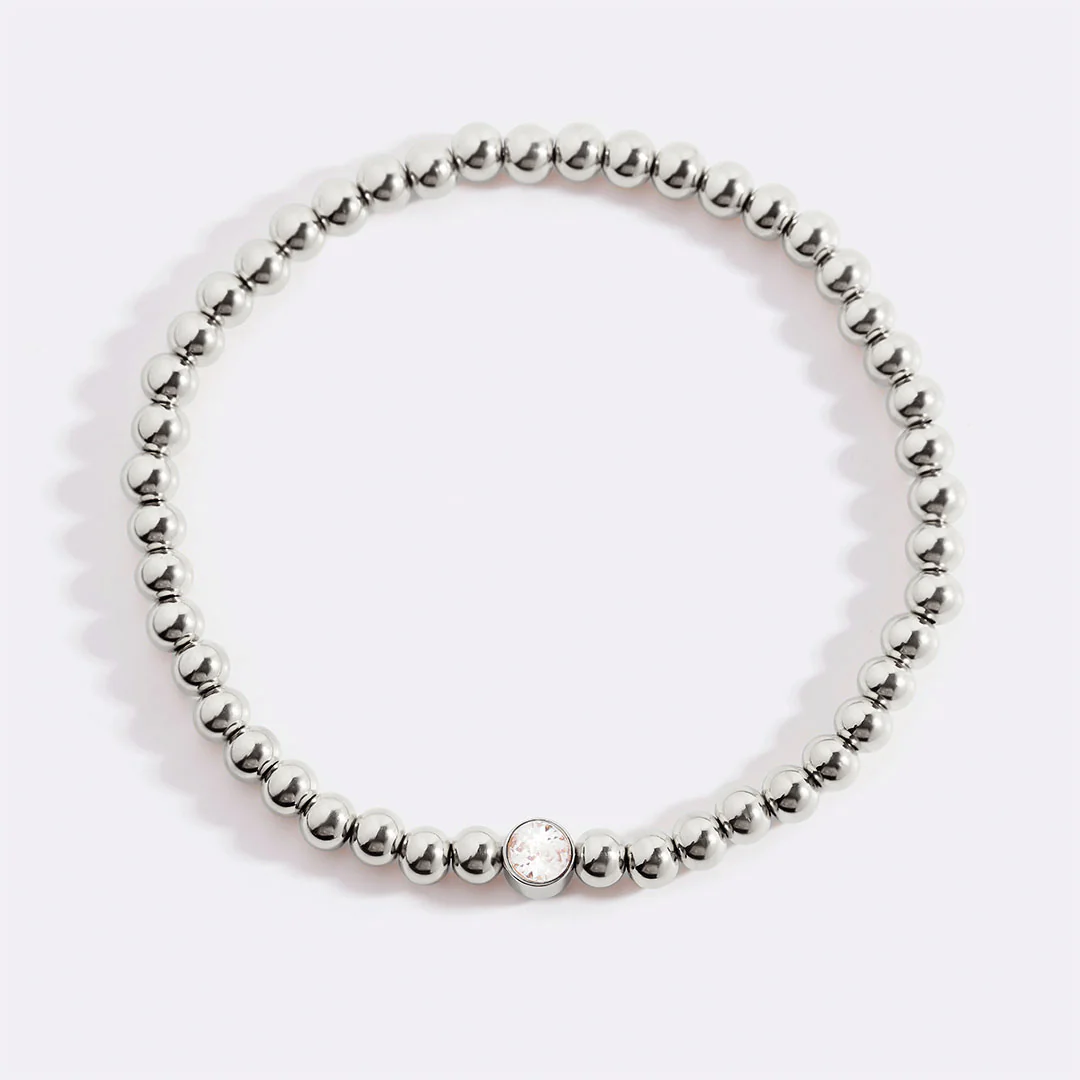 Gold Beaded Bubble Birthstone Bracelet - Image 106