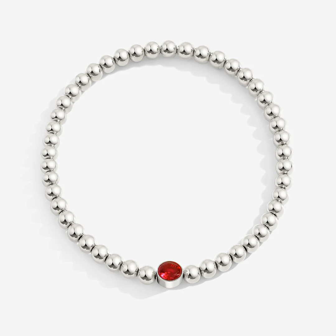 Gold Beaded Bubble Birthstone Bracelet - Image 21
