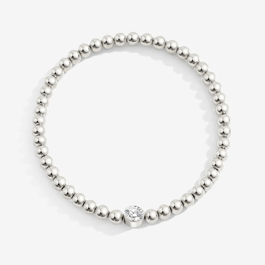 Gold Beaded Bubble Birthstone Bracelet - Image 29