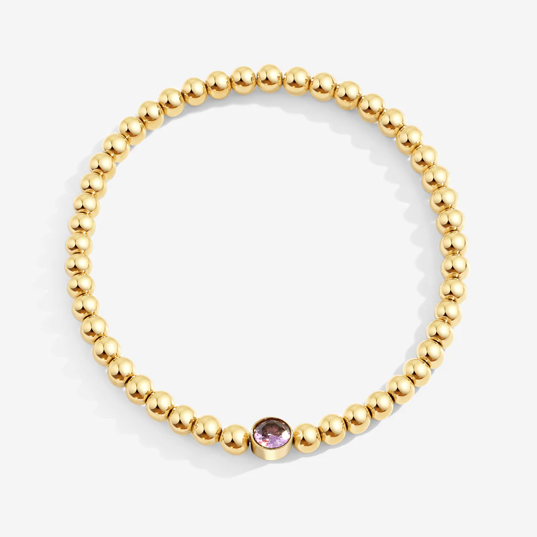 Gold Beaded Bubble Birthstone Bracelet - Image 39