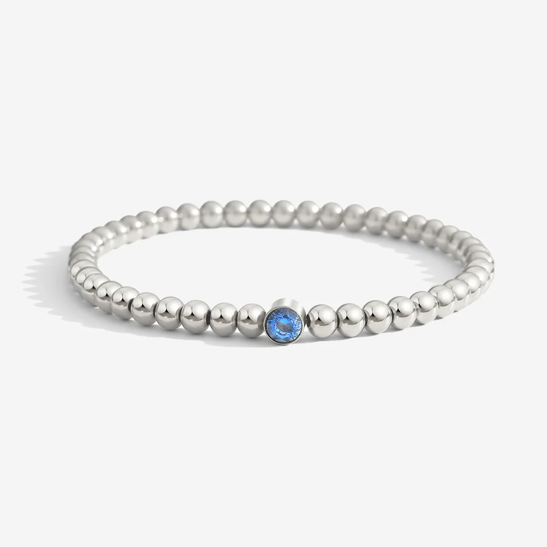 Gold Beaded Bubble Birthstone Bracelet - Image 49
