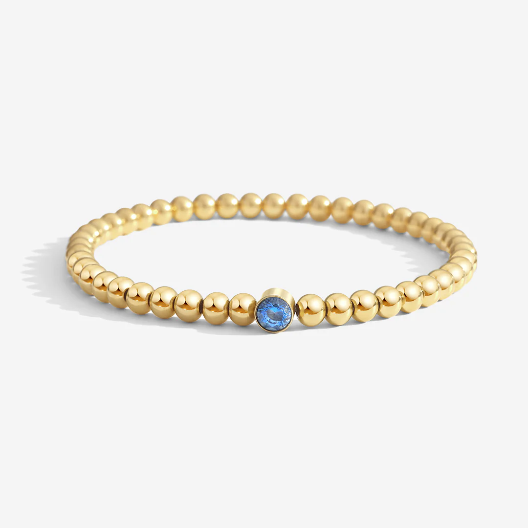 Gold Beaded Bubble Birthstone Bracelet - Image 9