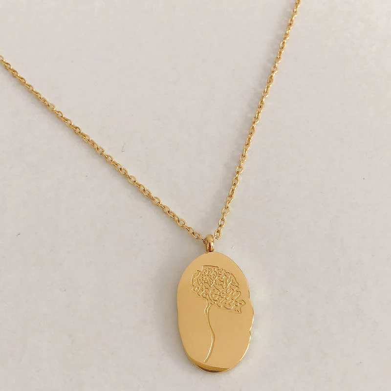 Gold Birth Flower Pendant Necklace - Image 23