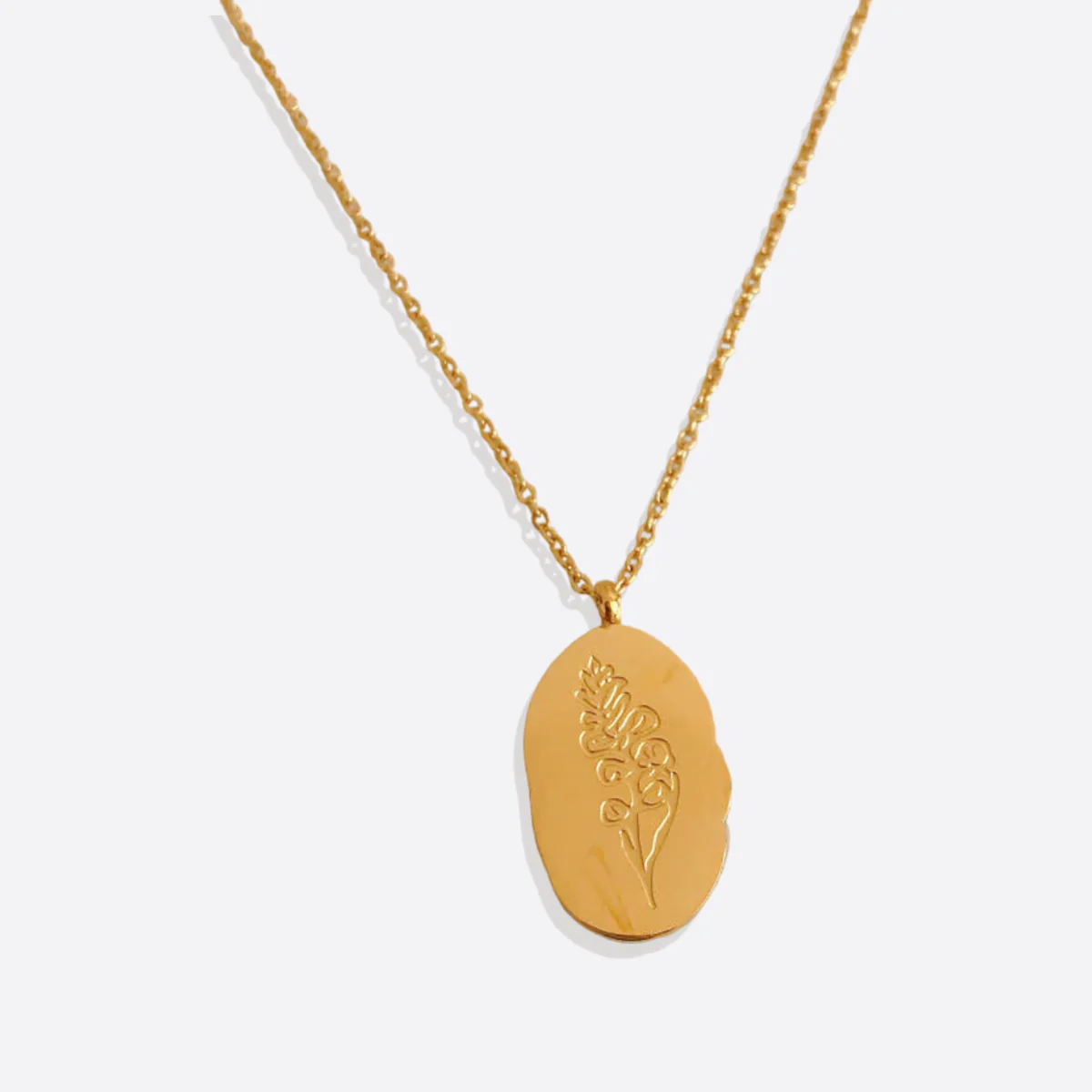 Gold Birth Flower Pendant Necklace - Image 27