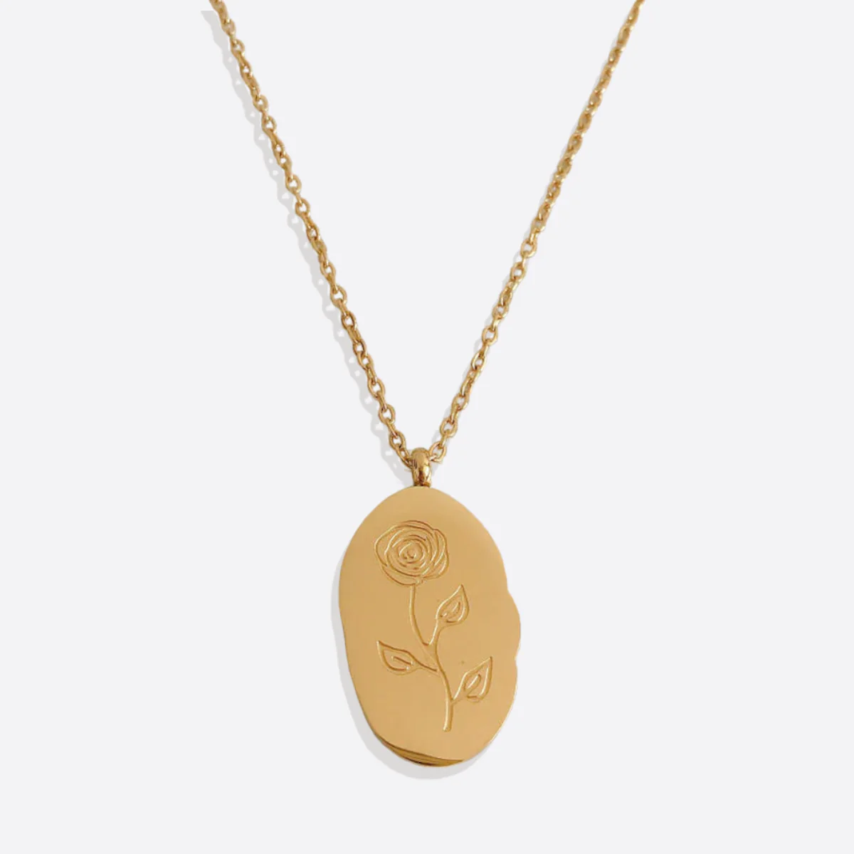Gold Birth Flower Pendant Necklace - Image 29