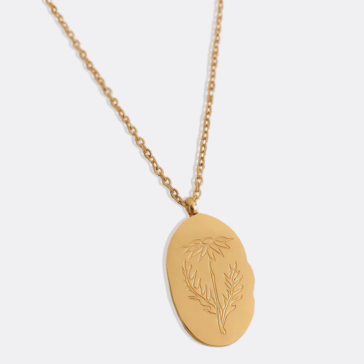Gold Birth Flower Pendant Necklace - Image 39