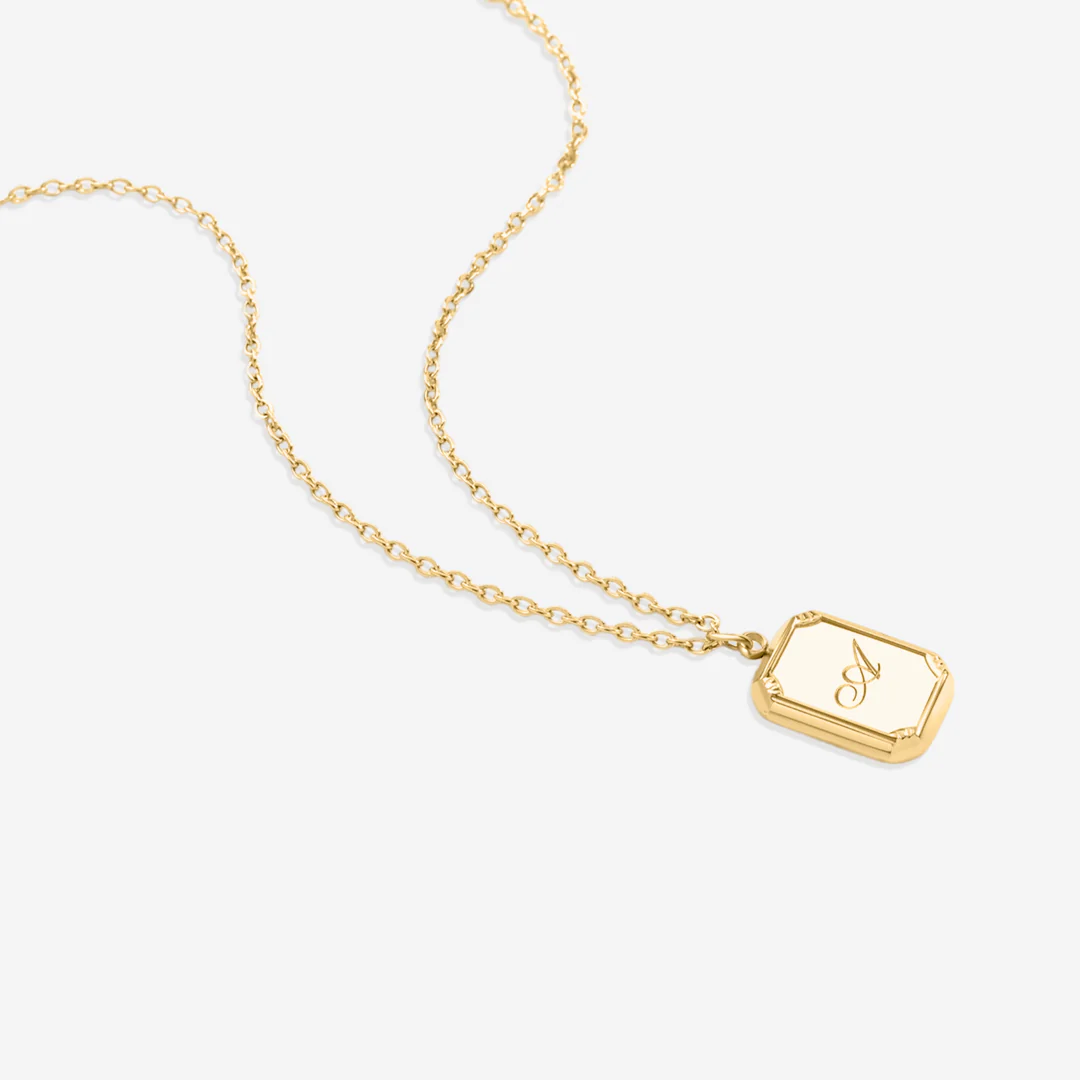 Gold Initial Pendant Necklace - Image 6