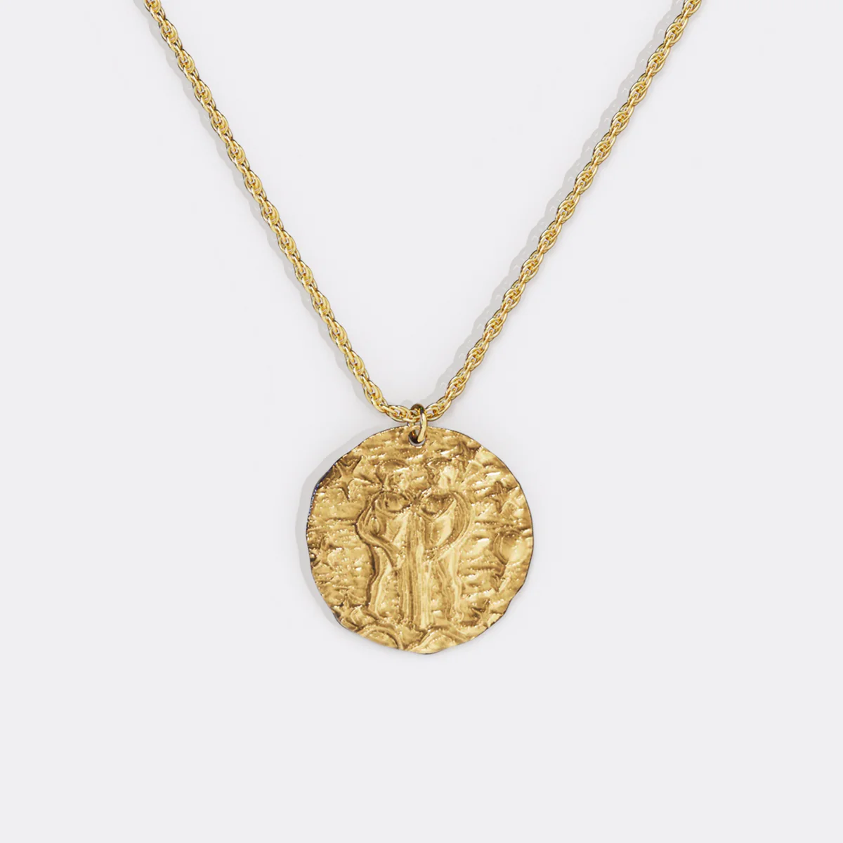 Hammered Gold Zodiac Pendant Necklace - Image 10