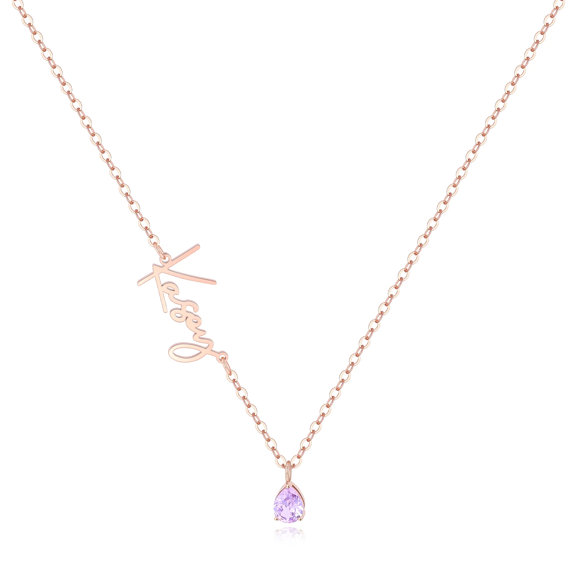 Handmade Birthstone Name Necklace - Image 10