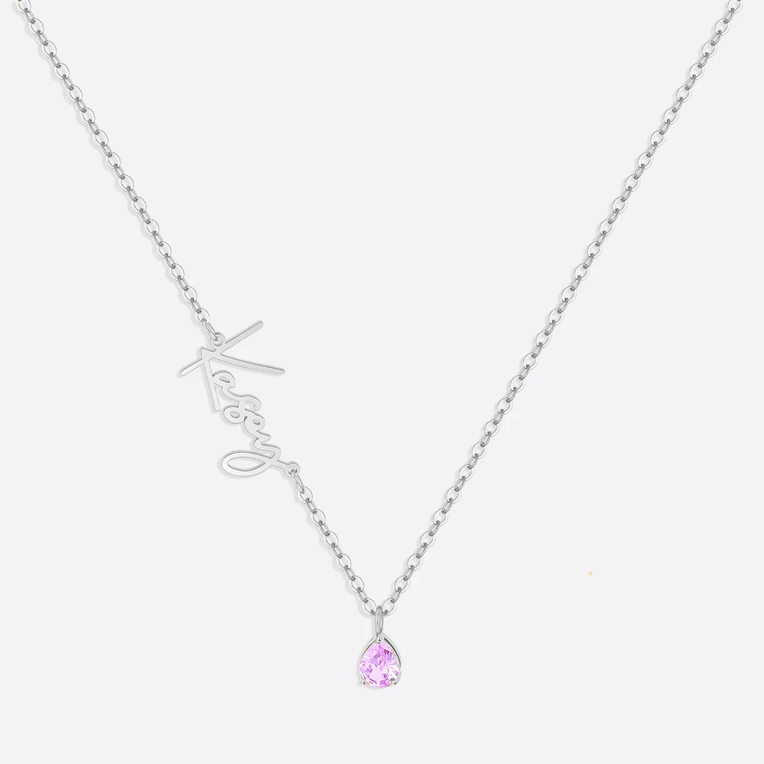Handmade Birthstone Name Necklace - Image 114