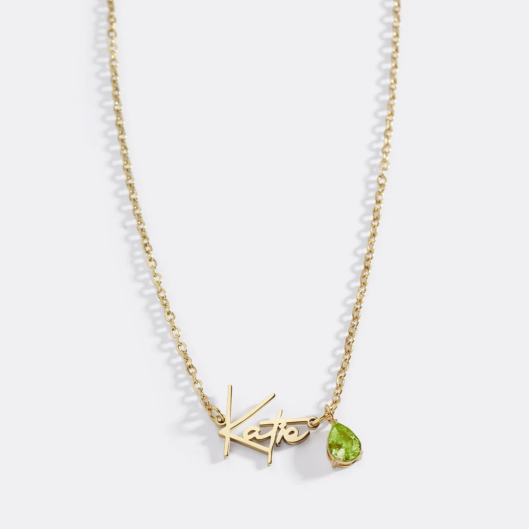 Handmade Birthstone Name Necklace - Image 119