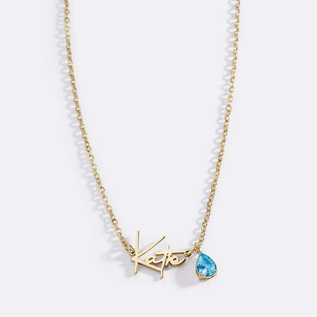 Handmade Birthstone Name Necklace - Image 121